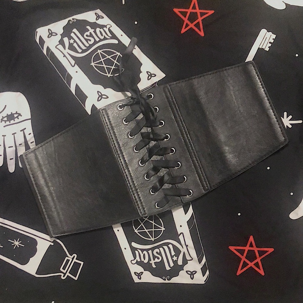 Dolls Kill Vegan Leather Corset Belt